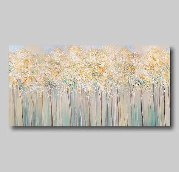 Forest Tree Paintings, Modern Wall Art Paintings, Simple Acrylic Paintings for Dining Room-LargePaintingArt.com