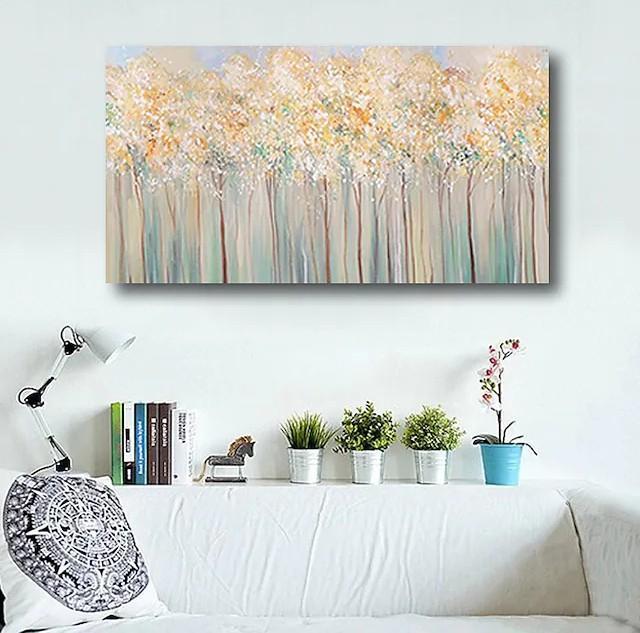 Forest Tree Paintings, Modern Wall Art Paintings, Simple Acrylic Paintings for Dining Room-LargePaintingArt.com