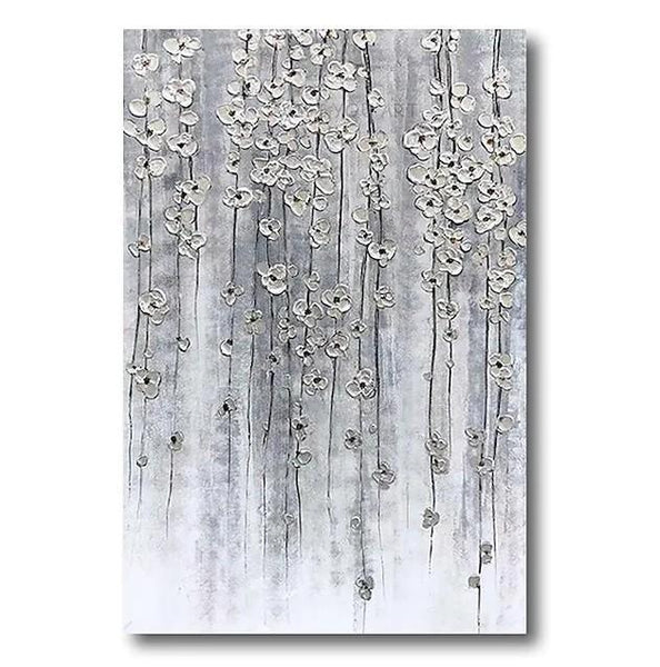 Abstract Flower Painting, Flower Acrylic Painting, Canvas Painting Flower, Paintings for Bedroom, Simple Modern Acrylic Paintings-LargePaintingArt.com