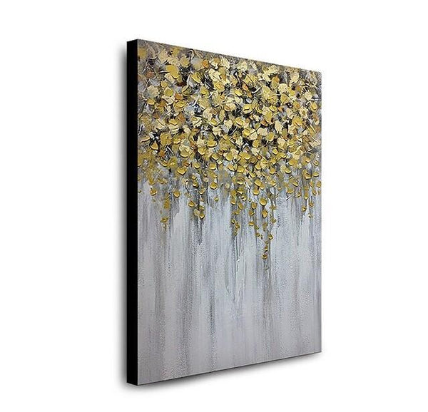 Abstract Flower Painting, Flower Acrylic Painting, Canvas Painting Flower, Paintings for Dining Room, Simple Modern Acrylic Paintings-LargePaintingArt.com