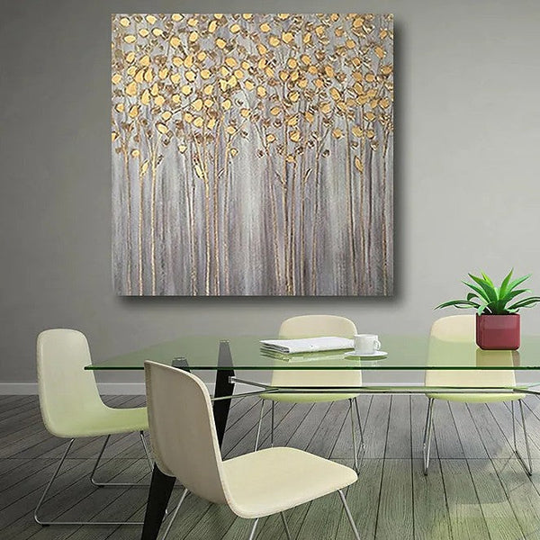 Birch Tree Paintings, Easy Painting Ideas for Bedroom, Acrylic Painting on Canvas, Large Acrylic Canvas Paintings, Huge Painting for Sale-LargePaintingArt.com