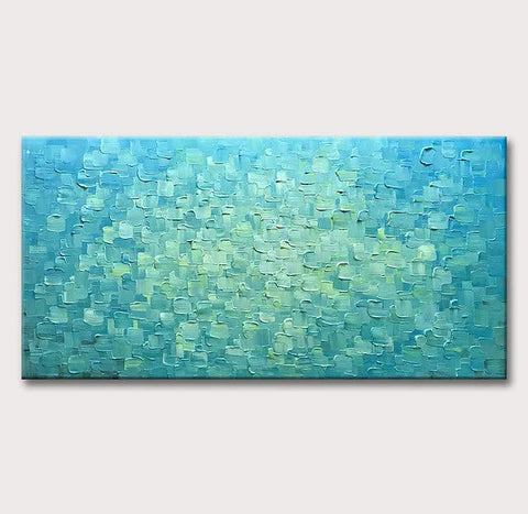 Modern Paintings for Living Room, Large Acrylic Paintings for Bedroom, Simple Wall Art Paintings, Impasto Artwork, Blue Abstract Paintings-LargePaintingArt.com