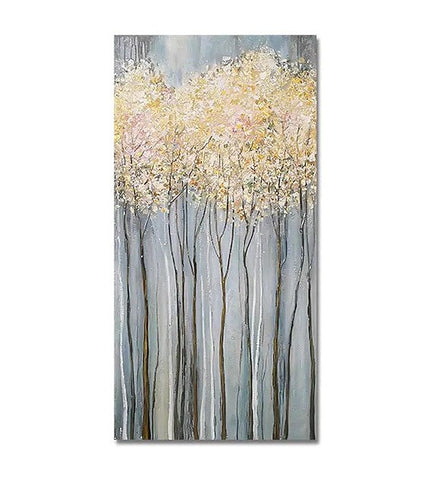 Modern Abstract Art Paintings, Tree Wall Art Paintings, Acrylic Paintings for Dining Room, Hand Painted Art, Abstract Landscape Paintings, Bedroom Wall Art Ideas-LargePaintingArt.com