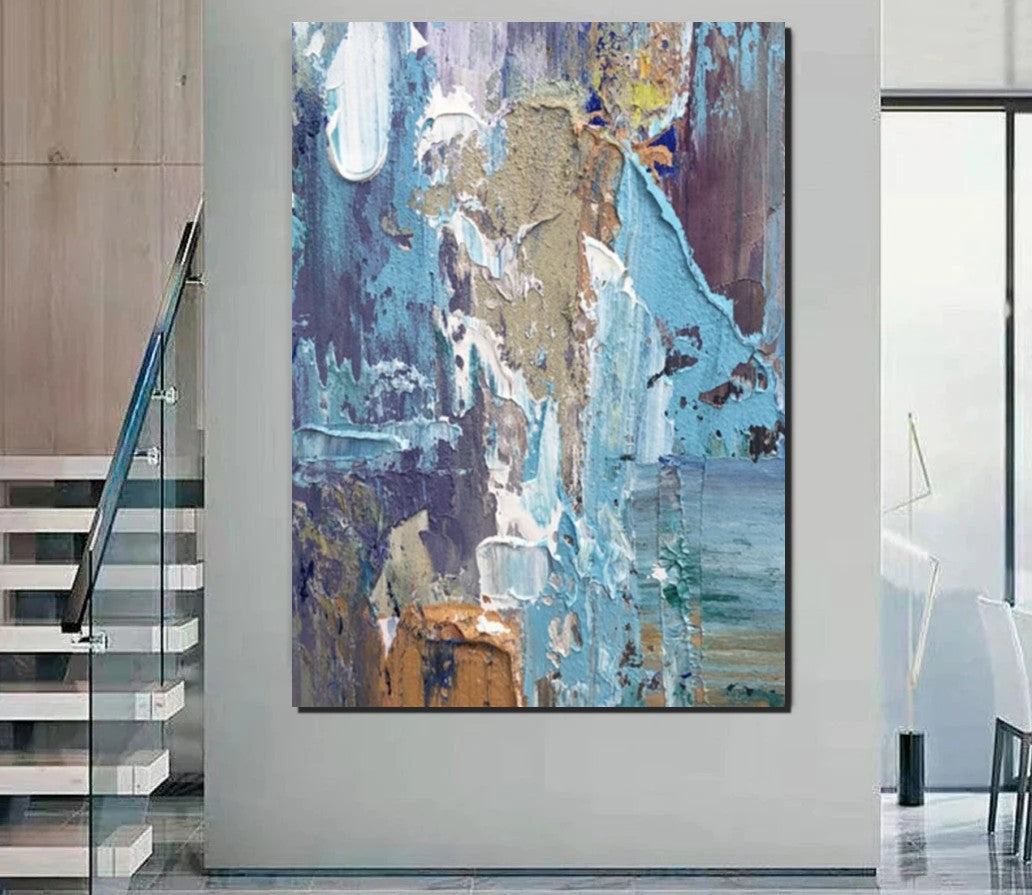Hand Painted Wall Painting, Abstract Acrylic Painting for Bedroom, Simple Modern Abstract Art, Extra Large Painting Ideas for Living Room-LargePaintingArt.com