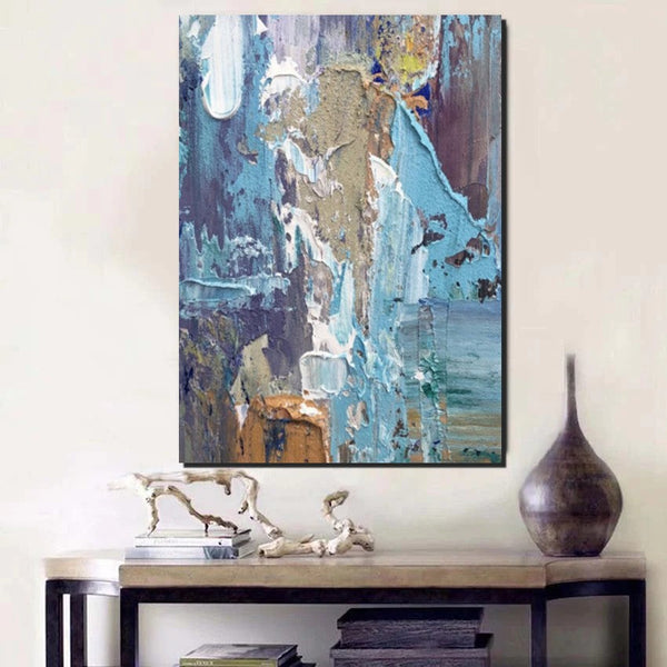 Hand Painted Wall Painting, Abstract Acrylic Painting for Bedroom, Simple Modern Abstract Art, Extra Large Painting Ideas for Living Room-LargePaintingArt.com