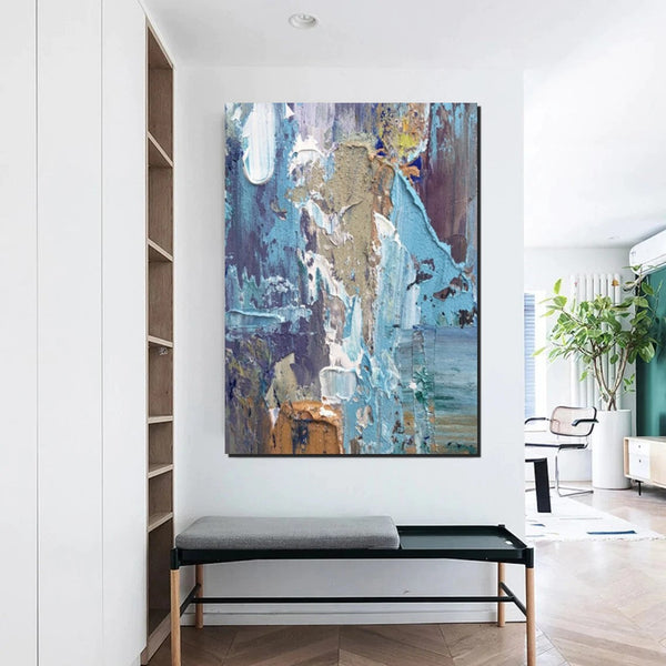 Hand Painted Wall Painting, Abstract Acrylic Painting for Bedroom, Simple Modern Abstract Art, Extra Large Painting Ideas for Living Room-LargePaintingArt.com