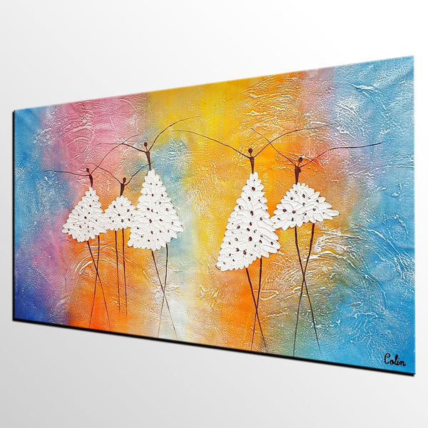 Modern Painting, Abstract Canvas Painting, Acrylic Canvas Painting, Ballet Dancer Painting, Wall Art Painting, Bedroom Canvas Paintings-LargePaintingArt.com