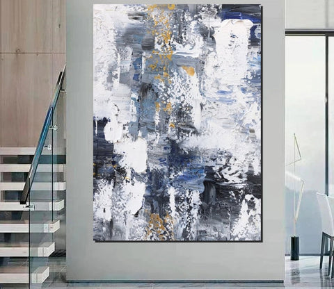 Large Painting Behind Couch, Buy Abstract Painting Online, Living Room Wall Art Paintings, Acrylic Abstract Paintings Behind Sofa, Simple Modern Art-LargePaintingArt.com