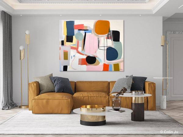 Abstract Canvas Paintings, Extra Large Canvas Painting for Living Room, Original Acrylic Wall Art, Oversized Contemporary Acrylic Paintings-LargePaintingArt.com