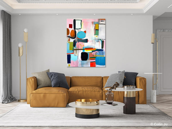 Original Acrylic Wall Art, Oversized Contemporary Acrylic Paintings, Abstract Canvas Paintings, Extra Large Canvas Painting for Living Room-LargePaintingArt.com