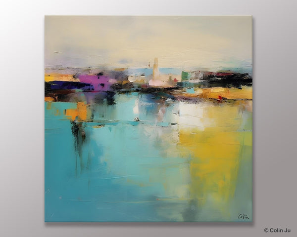 Large Abstract Painting for Bedroom, Modern Acrylic Paintings, Original Modern Wall Art Paintings, Oversized Contemporary Canvas Paintings-LargePaintingArt.com