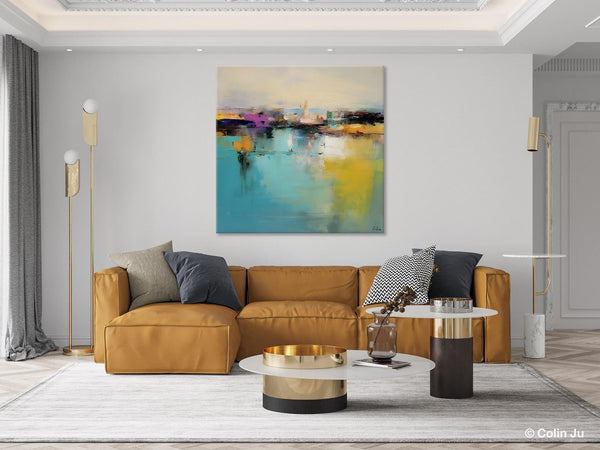 Large Abstract Painting for Bedroom, Modern Acrylic Paintings, Original Modern Wall Art Paintings, Oversized Contemporary Canvas Paintings-LargePaintingArt.com