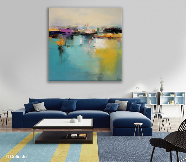 Large Abstract Painting for Bedroom, Modern Acrylic Paintings, Original Modern Wall Art Paintings, Oversized Contemporary Canvas Paintings-LargePaintingArt.com