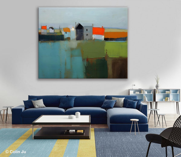 Abstract Landscape Paintings, Extra Large Canvas Painting for Living Room, Large Original Abstract Wall Art, Contemporary Acrylic Paintings-LargePaintingArt.com