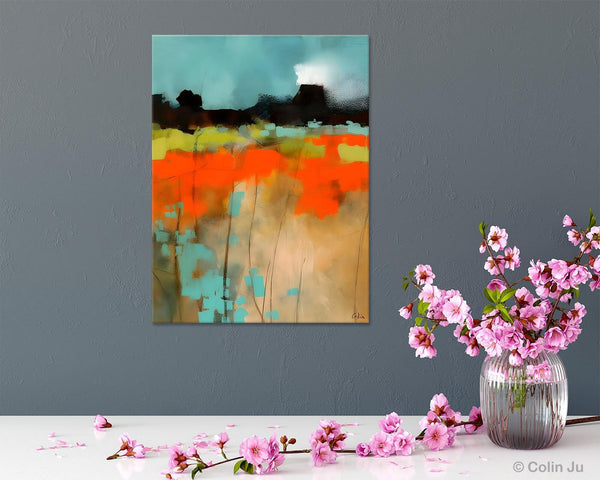 Modern Abstract Wall Art, Extra Large Canvas Painting for Dining Room, Original Canvas Wall Art Paintings, Abstract Landscape Paintings-LargePaintingArt.com