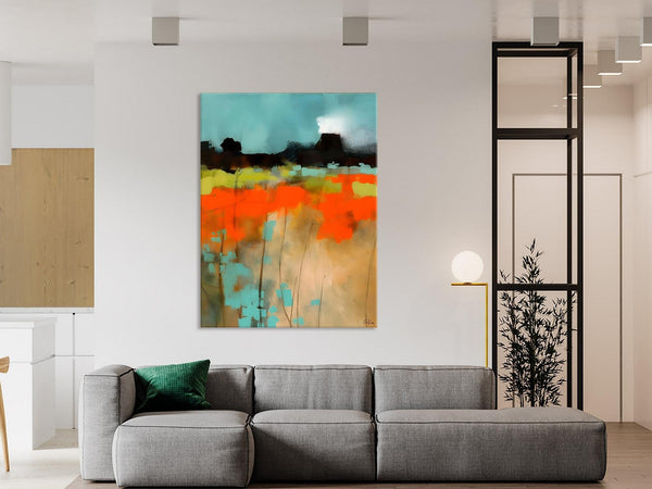 Modern Abstract Wall Art, Extra Large Canvas Painting for Dining Room, Original Canvas Wall Art Paintings, Abstract Landscape Paintings-LargePaintingArt.com