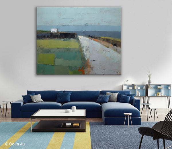 Heavy Texture Canvas Art, Abstract Landscape Paintings, Extra Large Canvas Painting for Living Room, Large Original Abstract Wall Art-LargePaintingArt.com