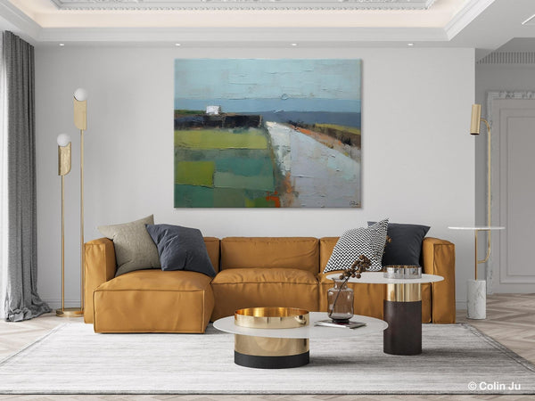 Heavy Texture Canvas Art, Abstract Landscape Paintings, Extra Large Canvas Painting for Living Room, Large Original Abstract Wall Art-LargePaintingArt.com