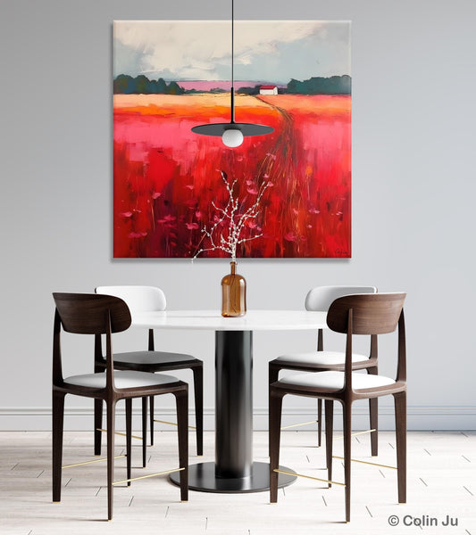 Original Landscape Paintings, Oversized Modern Wall Art Paintings, Modern Acrylic Artwork on Canvas, Large Abstract Painting for Living Room-LargePaintingArt.com