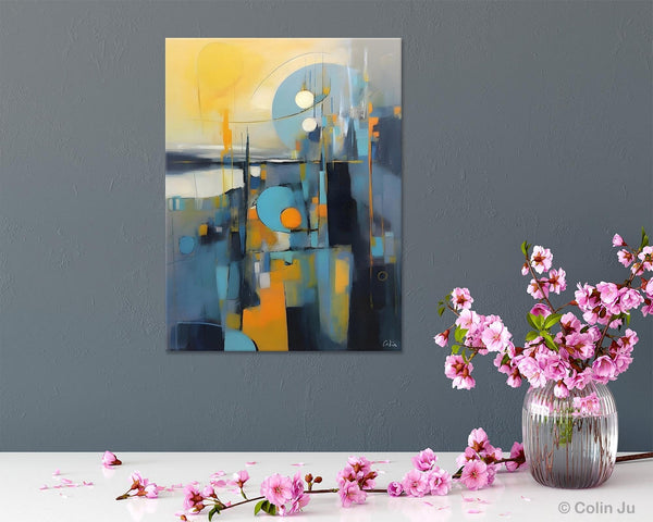 Extra Large Painting for Sale, Oversized Contemporary Acrylic Paintings, Extra Large Canvas Painting for Bedroom, Original Abstract Painting-LargePaintingArt.com