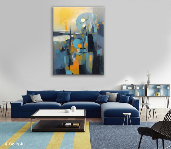 Extra Large Painting for Sale, Oversized Contemporary Acrylic Paintings, Extra Large Canvas Painting for Bedroom, Original Abstract Painting-LargePaintingArt.com