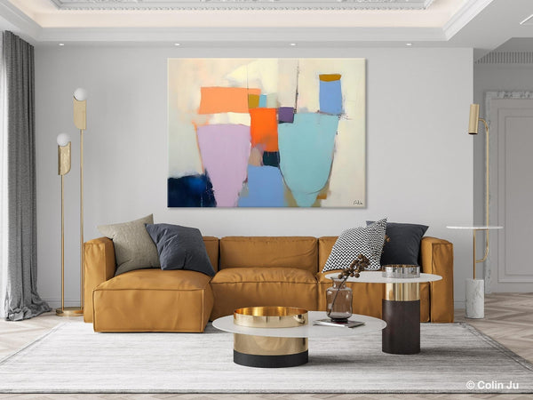 Simple Wall Painting Ideas for Living Room, Extra Large Painting on Canvas, Contemporary Acrylic Art, Original Abstract Wall Art Paintings-LargePaintingArt.com