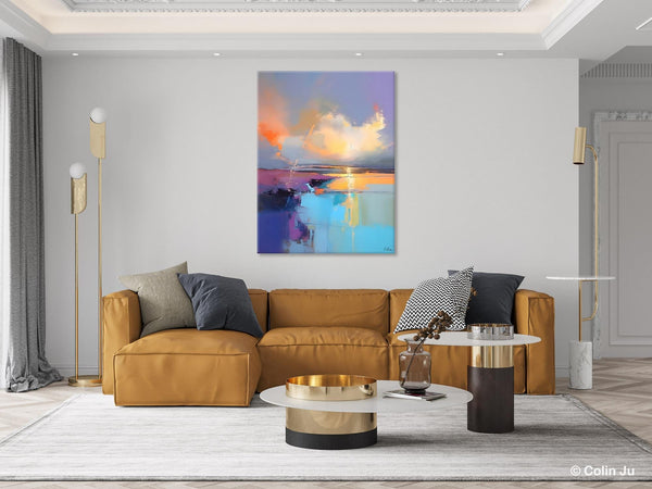 Original Landscape Paintings, Modern Paintings, Large Contemporary Wall Art, Acrylic Painting on Canvas, Extra Large Paintings for Bedroom-LargePaintingArt.com