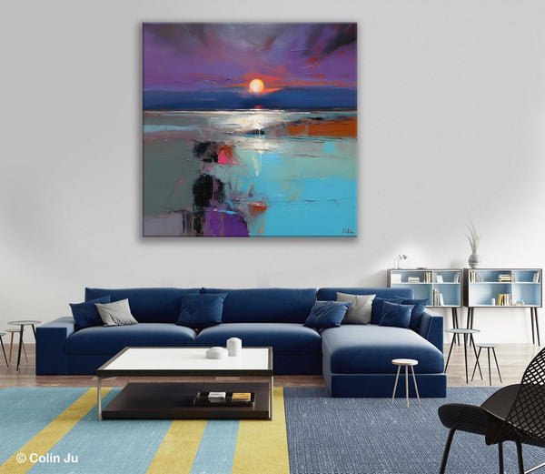 Original Canvas Wall Art Paintings, Modern Canvas Painting for Living Room, Acrylic Painting on Canvas, Landscape Abstract Paintings-LargePaintingArt.com