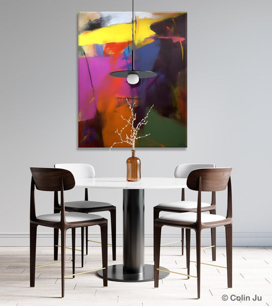 Extra Large Abstract Painting for Dining Room, Large Original Abstract Wall Art, Contemporary Acrylic Paintings, Abstract Painting on Canvas-LargePaintingArt.com