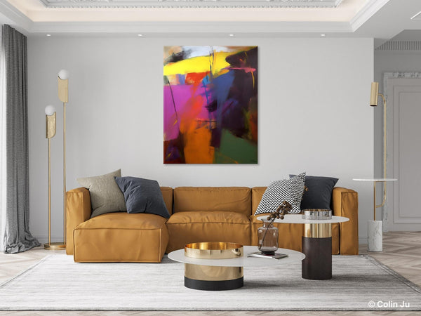 Extra Large Abstract Painting for Dining Room, Large Original Abstract Wall Art, Contemporary Acrylic Paintings, Abstract Painting on Canvas-LargePaintingArt.com