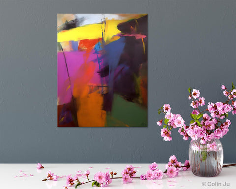 Extra Large Abstract Painting for Dining Room, Large Original Abstract Wall Art, Contemporary Acrylic Paintings, Abstract Painting on Canvas-LargePaintingArt.com