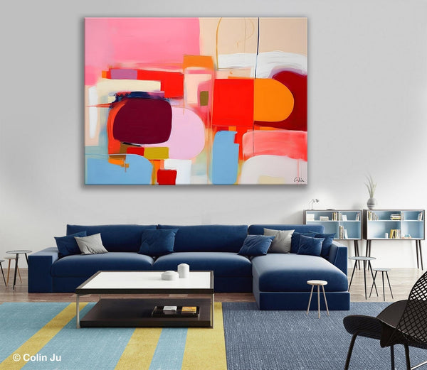 Extra Large Canvas Paintings, Original Abstract Art, Modern Wall Art Ideas for Dining Room, Impasto Painting, Contemporary Acrylic Paintings-LargePaintingArt.com