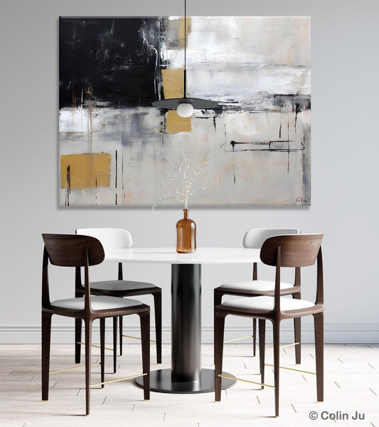 Original Abstract Art, Modern Wall Art Ideas for Bedroom, Extra Large Canvas Paintings, Impasto Art Painting, Contemporary Acrylic Paintings-LargePaintingArt.com