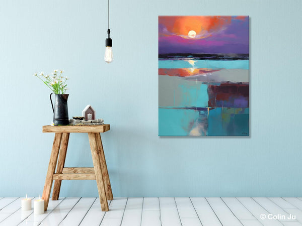Extra Large Painting on Canvas, Oversized Contemporary Acrylic Painting, Extra Large Canvas Painting for Bedroom, Original Abstract Painting-LargePaintingArt.com