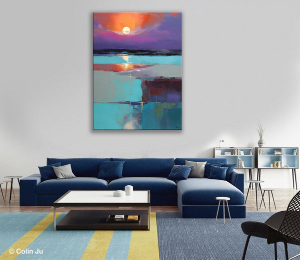 Extra Large Painting on Canvas, Oversized Contemporary Acrylic Painting, Extra Large Canvas Painting for Bedroom, Original Abstract Painting-LargePaintingArt.com
