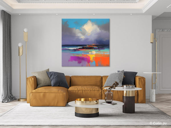 Landscape Canvas Paintings, Modern Canvas Wall Art Paintings, Original Canvas Painting for Living Room, Acrylic Painting on Canvas-LargePaintingArt.com