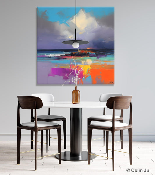 Landscape Canvas Paintings, Modern Canvas Wall Art Paintings, Original Canvas Painting for Living Room, Acrylic Painting on Canvas-LargePaintingArt.com