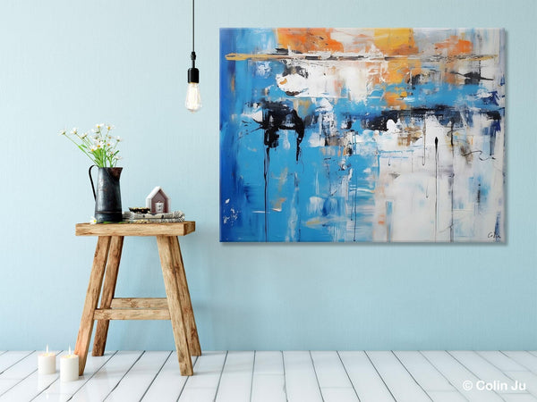 Oversized Canvas Paintings, Original Abstract Art, Modern Wall Art Ideas for Living Room, Palette Knife Painting, Contemporary Acrylic Art-LargePaintingArt.com