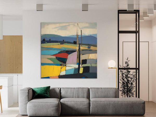 Original Landscape Wall Art Paintings, Abstract Wall Art Painting for Living Room, Landscape Canvas Paintings, Acrylic Painting on Canvas-LargePaintingArt.com