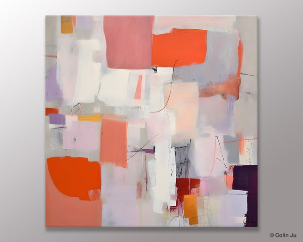 Modern Acrylic Artwork, Original Abstract Wall Art, Contemporary Canvas Art, Hand Painted Canvas Art, Large Abstract Painting for Bedroom-LargePaintingArt.com