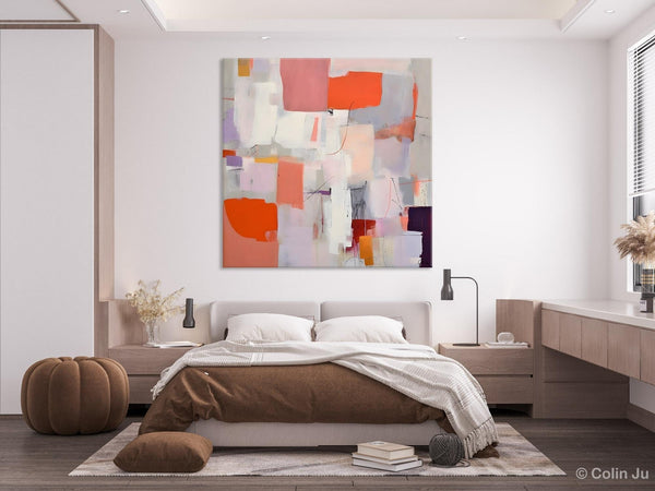 Modern Acrylic Artwork, Original Abstract Wall Art, Contemporary Canvas Art, Hand Painted Canvas Art, Large Abstract Painting for Bedroom-LargePaintingArt.com