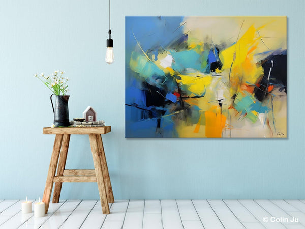 Hand Painted Canvas Art, Contemporary Acrylic Art, Oversized Canvas Paintings, Original Abstract Art, Huge Wall Art Ideas for Living Room-LargePaintingArt.com