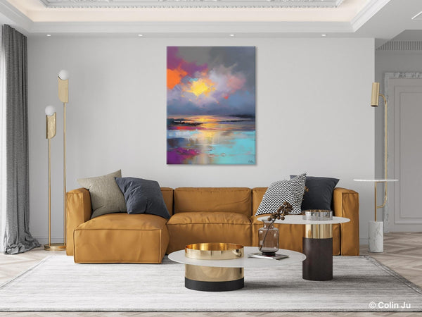 Landscape Painting on Canvas, Abstract Paintings for Bedroom, Contemporary Wall Art Paintings, Extra Large Original Art, Buy Wall Art Online-LargePaintingArt.com