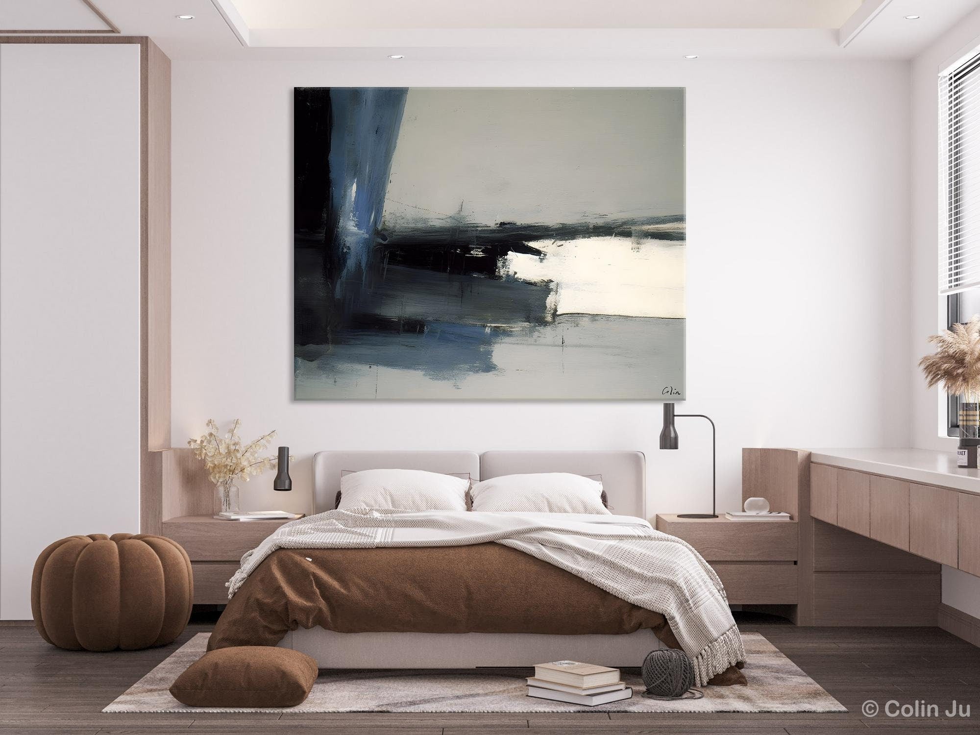 Extra Large Abstract Painting for Bedroom, Large Original Abstract Wall Art, Contemporary Acrylic Paintings, Abstract Paintings on Canvas-LargePaintingArt.com