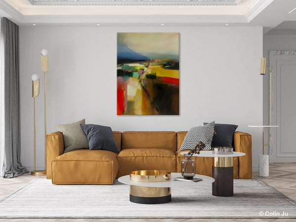Abstract Landscape Artwork, Landscape Painting on Canvas, Contemporary Wall Art Paintings, Extra Large Original Art, Hand Painted Canvas Art-LargePaintingArt.com