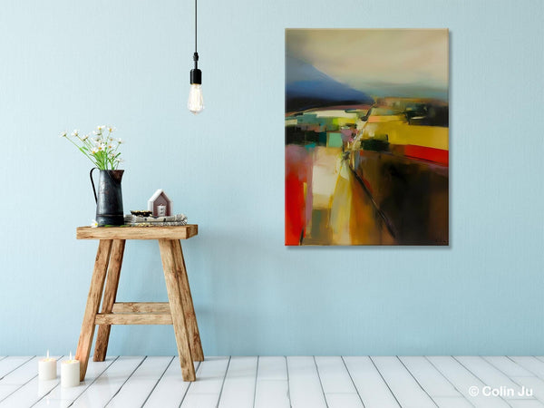 Abstract Landscape Artwork, Landscape Painting on Canvas, Contemporary Wall Art Paintings, Extra Large Original Art, Hand Painted Canvas Art-LargePaintingArt.com