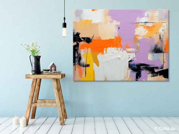 Modern Acrylic Painting on Canvas, Contemporary Wall Art Paintings, Extra Large Original Art for Dining Room, Hand Painted Canvas Artwork-LargePaintingArt.com
