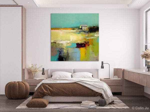 Landscape Canvas Paintings, Original Landscape Paintings, Abstract Wall Art Painting for Living Room, Oversized Acrylic Painting on Canvas-LargePaintingArt.com