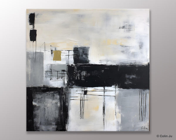 Contemporary Canvas Art for Bedroom, Modern Acrylic Artwork, Original Modern Paintings, Heavy Texture Canvas Art, Large Abstract Paintings-LargePaintingArt.com