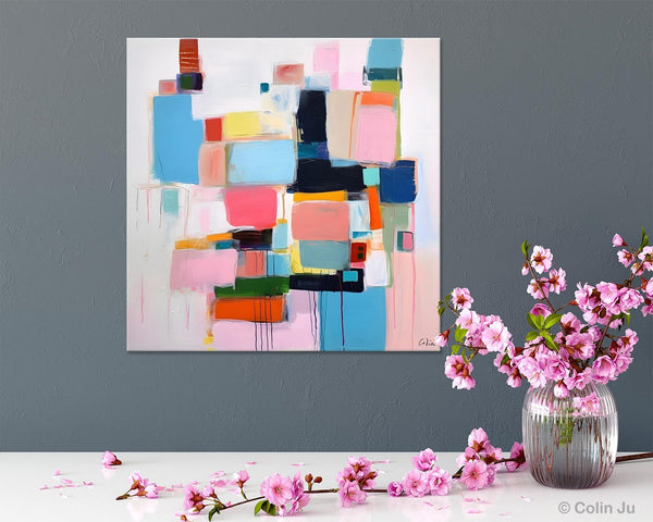 Modern Canvas Paintings, Large Abstract Art for Bedroom, Original Abstract Wall Art, Simple Modern Acrylic Artwork, Contemporary Canvas Art-LargePaintingArt.com
